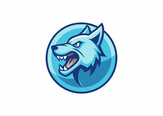 Roaring Wolf Logo Design: A stylized, fierce wolf emblem, radiating power and command, ideal for conveying a sense of untamed energy and boldness.