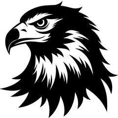 Eagle head vector on white background
