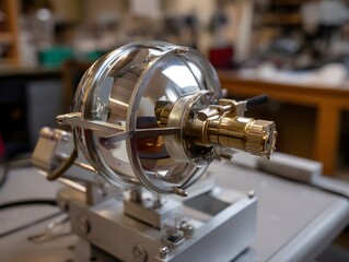 Showcase Functional Elegance with Reflective Aluminized Mirrors Mounted on Motorized Adjustable Fixtures for Precision Applications