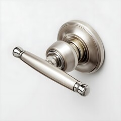 Elevate Hardware Style with Brushed Nickel Door Handle Captured from Top View Showcasing Sleek Finishes