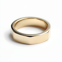 Showcase Contemporary Elegance with a Flat Profile Gold Ring Designed for Modern Minimalist Luxury Comfort