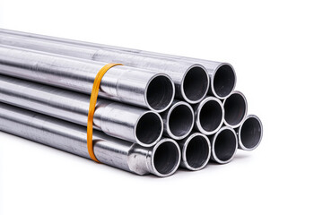 Steel pipe isolated transparent background