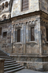 Charming view of the narrow cobblestone streets in Bergamo Alta, Italy. A historic old town with medieval architecture, scenic alleys, and a timeless atmosphere full of Italian character.