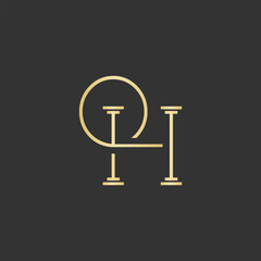 O H latter logo template, modern logo, vector design, initial latter.