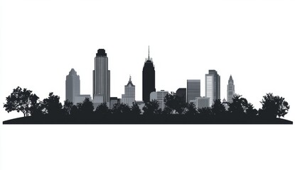 Obraz premium Cityscape silhouette