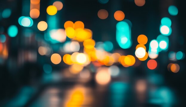 Night city lights bokeh (1)