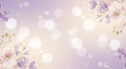 Elegant Floral Bokeh Background: Soft Hues, Artistic Accents, Perfect for Design Projects and       