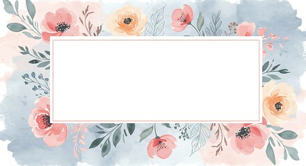 Elegant Watercolor Floral Design: Perfect for Wedding Invitations, Greeting Cards, and Branding     