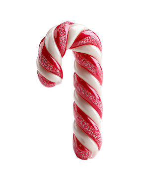 Classic red and white candy cane christmas sweet treat jul food xmas sugar on transparent background