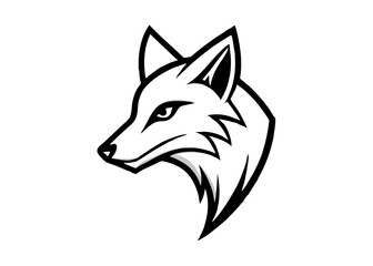 Obraz premium Fox Head Illustration: A captivating illustration of a fox head, rendered in a clean, contemporary style, with a strong, confident gaze that commands attention.