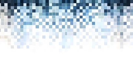 Abstract Blue White Pixel Mosaic Background Texture