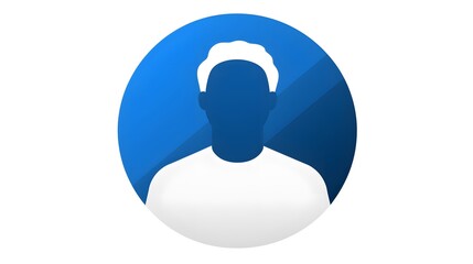 Fototapeta premium Professional Person Badge Glyph Illustration in Rounded Icon Style 2