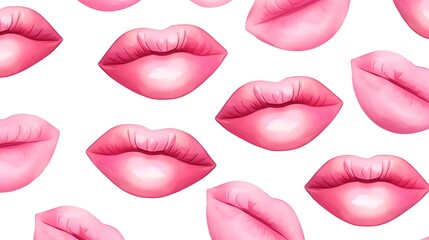 Professional Seamless Pink and Pastel Color Pattern on White Background for Designs