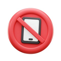 No Phones Allowed! Fun Cartoon 3D Sign. Perfect for websites, apps, and presentations. Bright,      