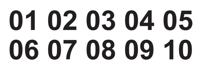 Colorful Number Bullet points, infographics markers. Triangle number bullet point icon arrow set. Number Flags 1 to 10 Flat design isolated vector. Vector illustration. EPS 10.