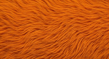 Vibrant Orange Fur Texture: Close-Up Background for Design Projects. Perfect for Autumn themes and  