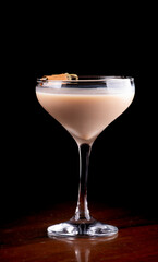 marula milk liqueur cocktail with cinnamon
