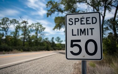 Speed Limit 50 mph Traffic Sign