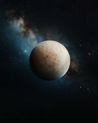 Astrophotography, Planets, Composition, Stunning View of Planet Surrounded by Cosmic Space and Stars