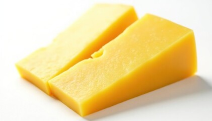 Close-up, sliced cheese, showing texture, white backdrop, recipe, background