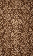 Elegant brown & beige damask wallpaper, ornate seamless pattern ,  textile,  sophisticated,  ornate
