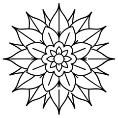 Radiant Boho Blooms Vector on White