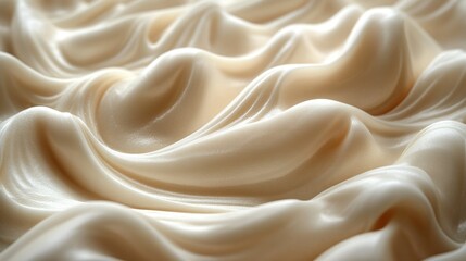 Obraz premium Creamy, flowing texture of whipped cream