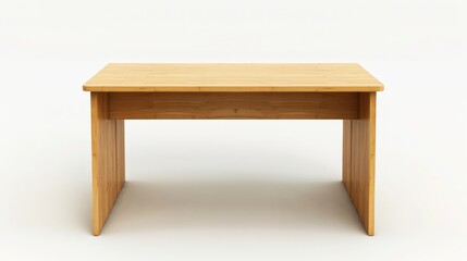 Fototapeta premium Light brown wooden desk