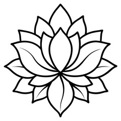 Minimal Boho Blossom Sketches Vector on White