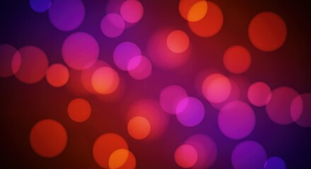 Abstract background with blurred circles of light in red purple and orange.