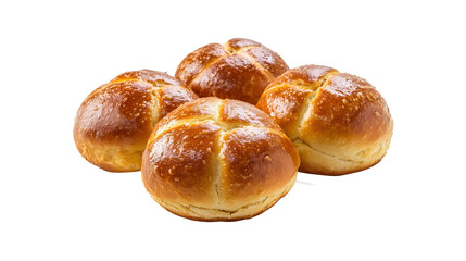 Easter Hot Cross Buns isolated on a white background