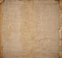 Fototapeta premium Aged newsprint texture; yellowed, creased, worn edges , tattered, edges