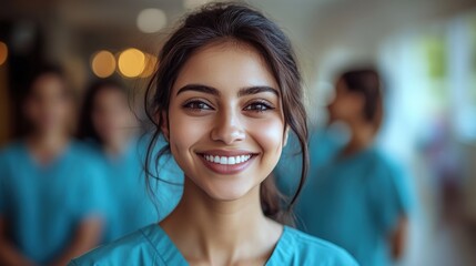 Smiling female healthcare professional