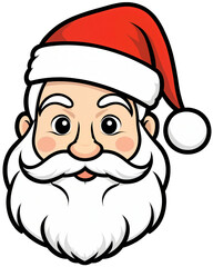 santa claus illustration with hat, isolated