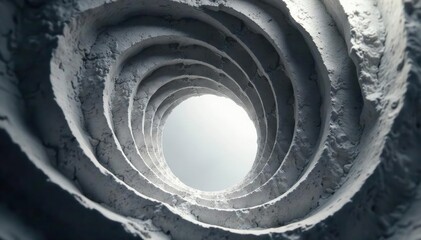 Subtle grayscale gradient forming a circular fractal pattern, digital, universe, minimal