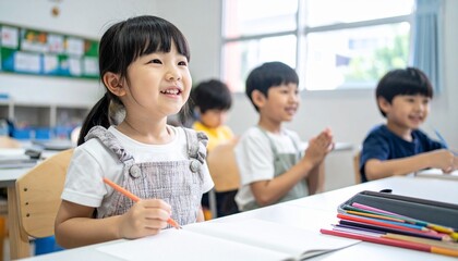 学童や放課後デイサービス等で勉強をする先生と生徒