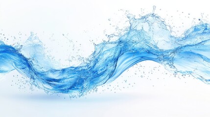 Splashing Blue Water, Dynamic Flow