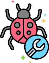 bug illustration on a white background   