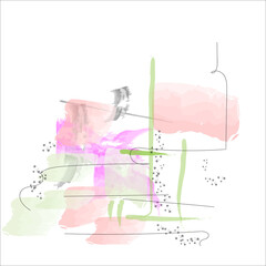 Contemporary Abstract Painting Color Full.