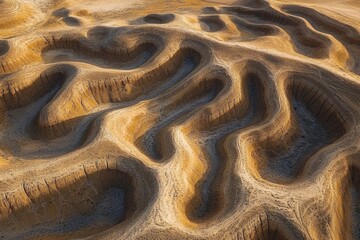 Sun-baked earth patterns