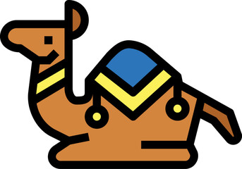 camel illustration on a white background     