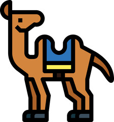 camel illustration on a white background  