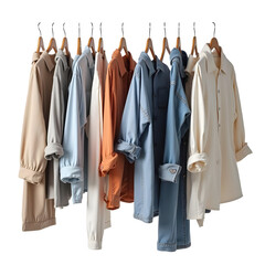 clothes on hangers