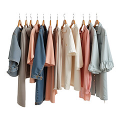 clothes on hangers