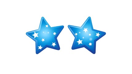 Obraz premium Galaxy Stars raster icon in flat blue symbol style for creative projects