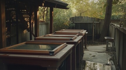 Obraz premium Multiple screen filters installed in parallel for heavy-duty drip irrigation