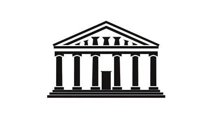 Bank Terminal Icon in Flat Glyph Style for Financial Services and Online Banking Websites