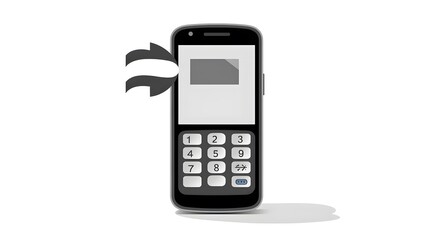 Euro Mobile Payment Pictograph: Modern Vector Illustration for Digital Transactions