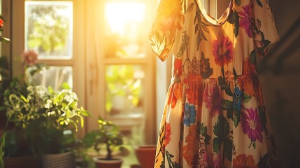 vibrant floral dress 