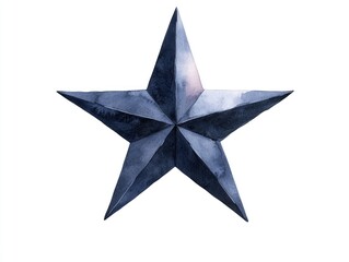 Obraz premium Watercolor star, dark navy blue